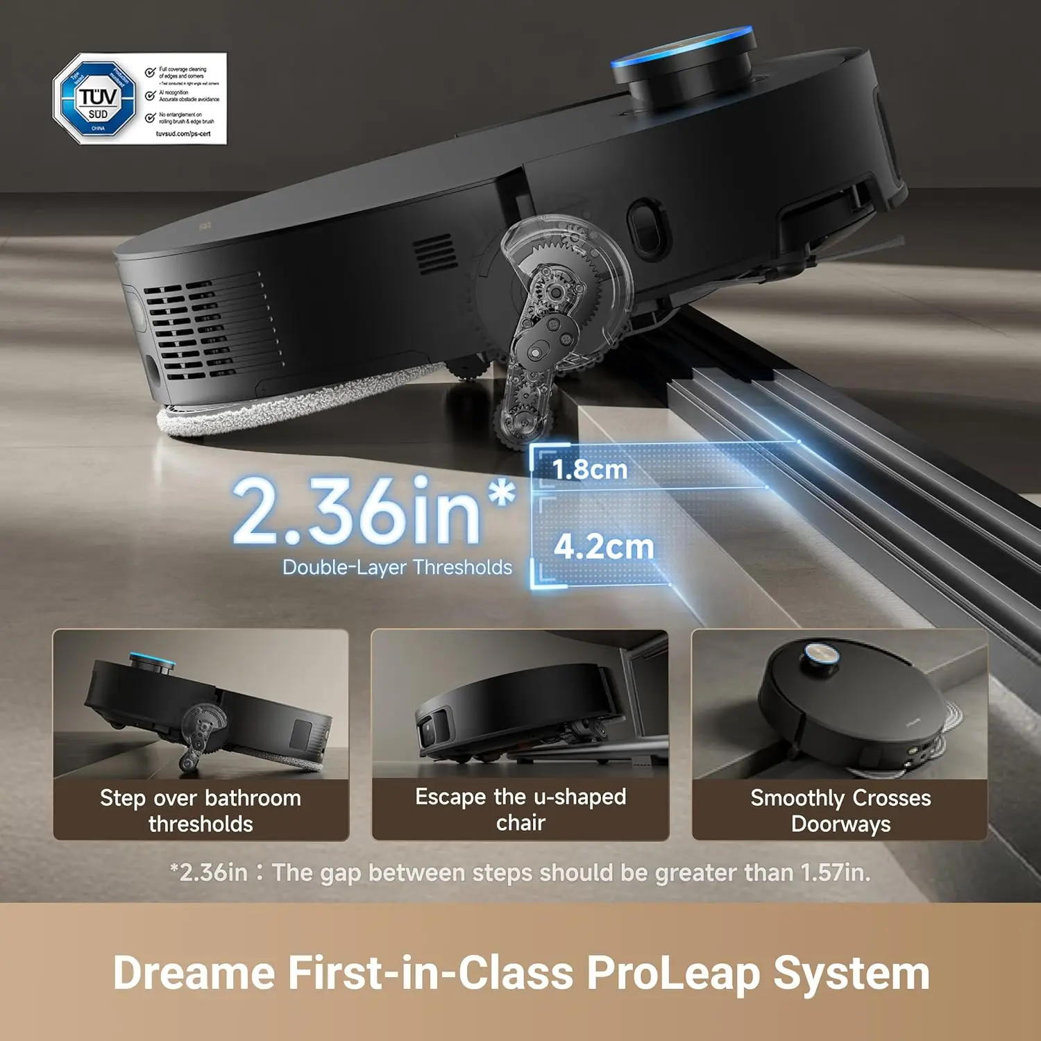 Robot Vacuum and Mop with Auto-Empty and Mop Self-Cleaning, 20,000Pa Suction, Obstacle Avoidance and 360° Navigation