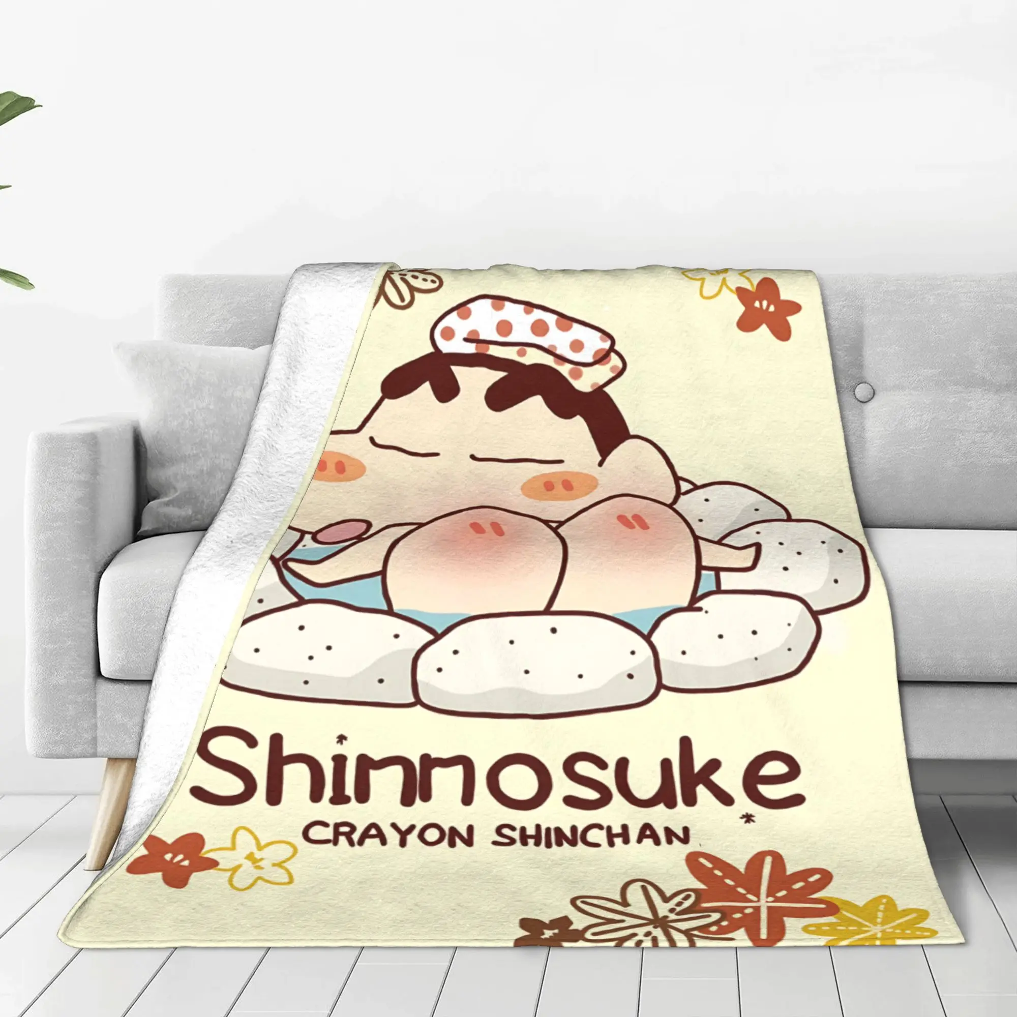 1PC home Cutecore Crayon S Shin chan  Blanket Super Cosy Plush Home Living Room Sofa halloween