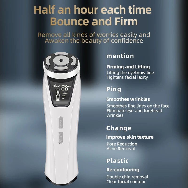 

Mini Ultrasonic Beauty Device EMS Microcurrent Facial Lift and Wrinkle Reduction Massage Rejuvenation Facial Care Beauty Tool