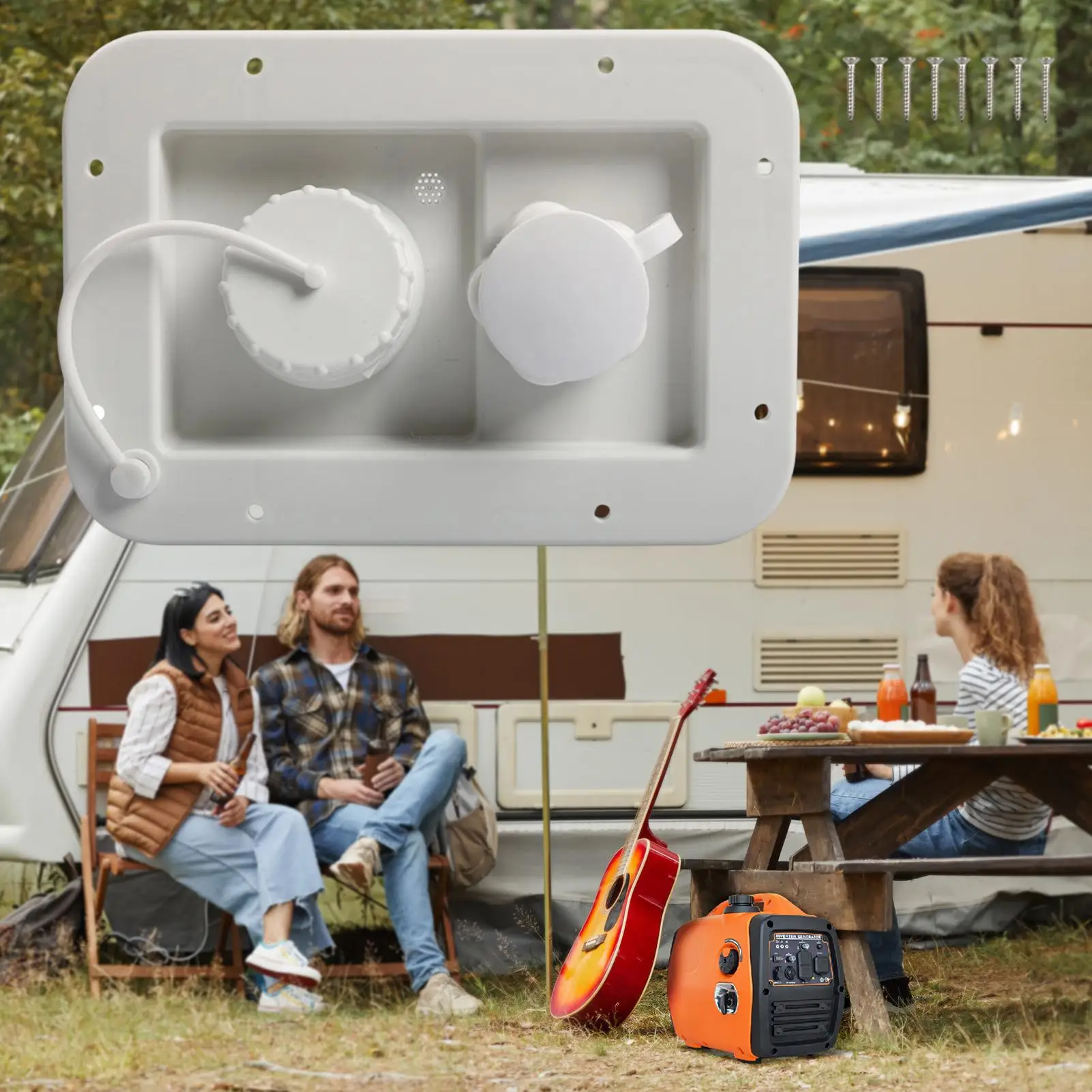 

RV Water Inlet Replacement Leakproof Quick Connect Weatherproof Portable RV City Water Inlet Car Accessories For Road Trip