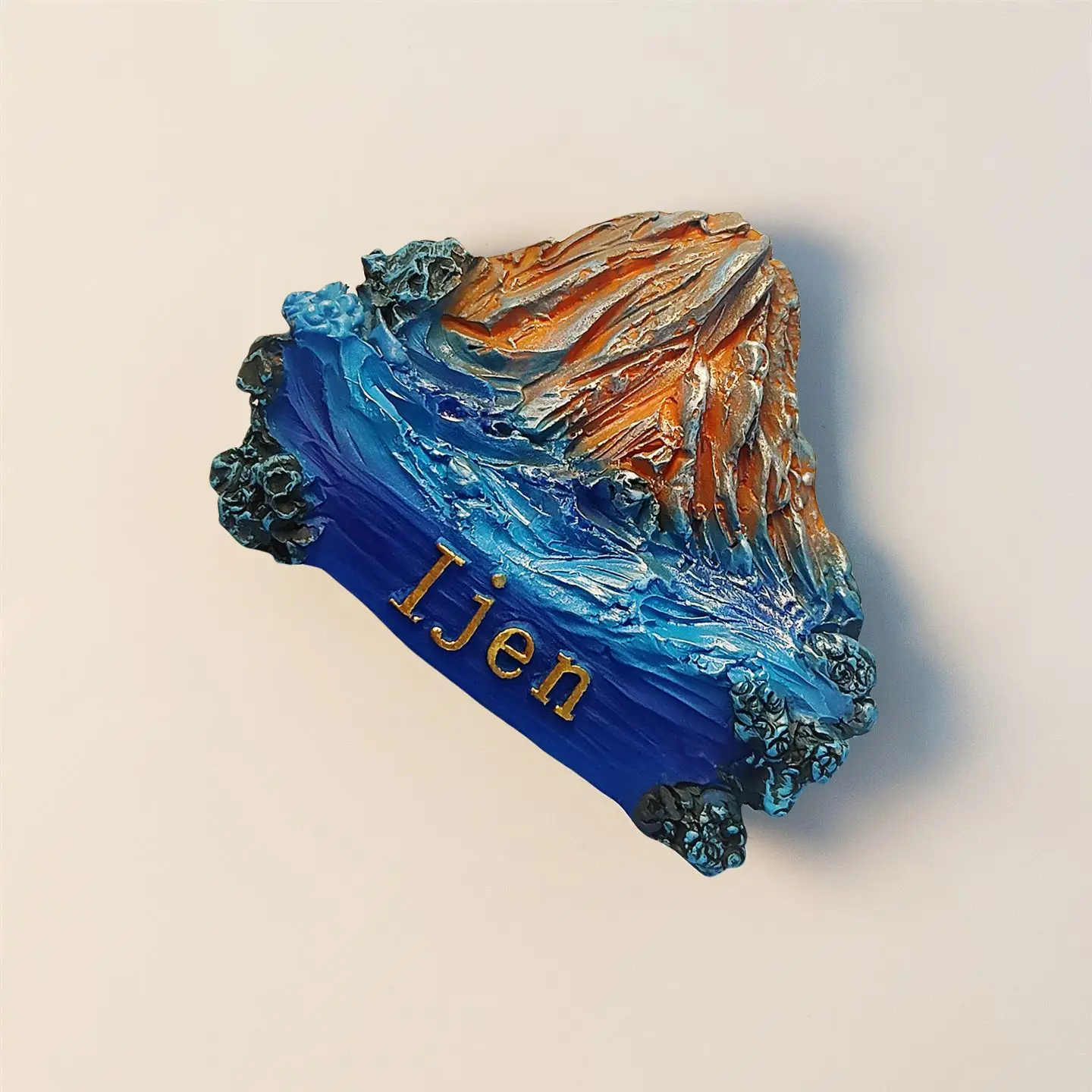 Ijen مغناطيس الثلاجة ملصق الثلاجة ديكور المنزل الراتنج Izhen بركان جافا اندونيسيا هدية تذكارية