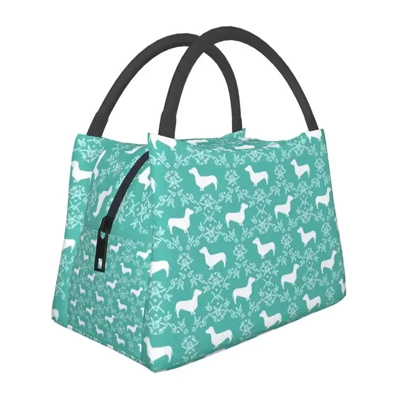 Borse termiche per il pranzo con motivo Bassotto per donna, borsa termica portatile con motivo Bassotto, per lavoro e picnic