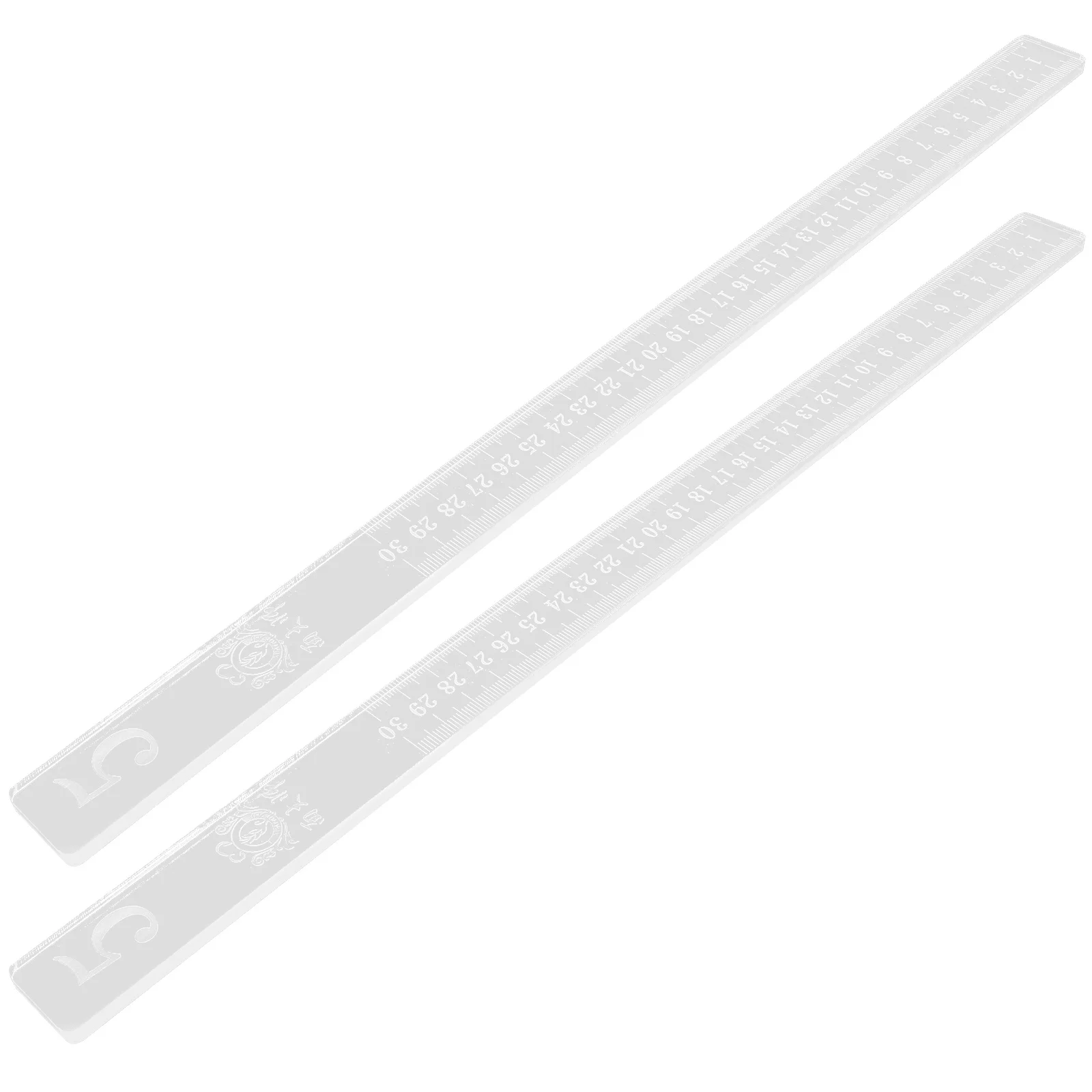 

1Pair Biscuit Balance Ruler Transparent Dough Thickness Leveling Baking Tools Rolling Pin Guide Cookie Dough Smoother Measuring