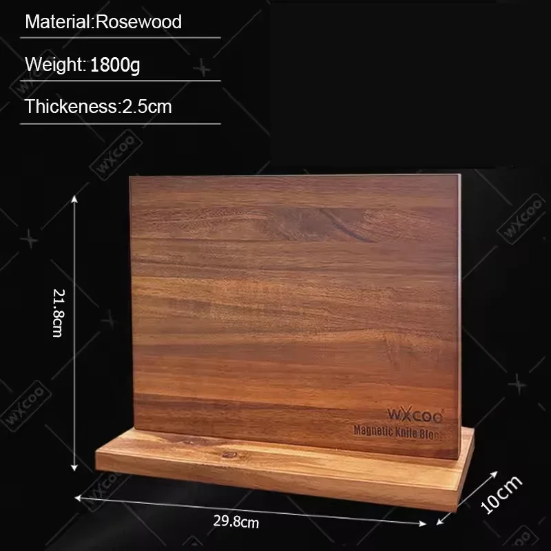 Home Kitchen Magnetic Knife Holder Acacia Wooden Kitchen Knife Block Storage Knife Holder Strong Enhanced Magnets Stands view 6