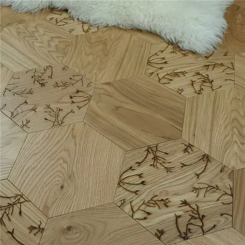 Special Design Indoor Oak Multi-layer Engineered Hardwood Floor Customized Parquet Wood Flooring for House