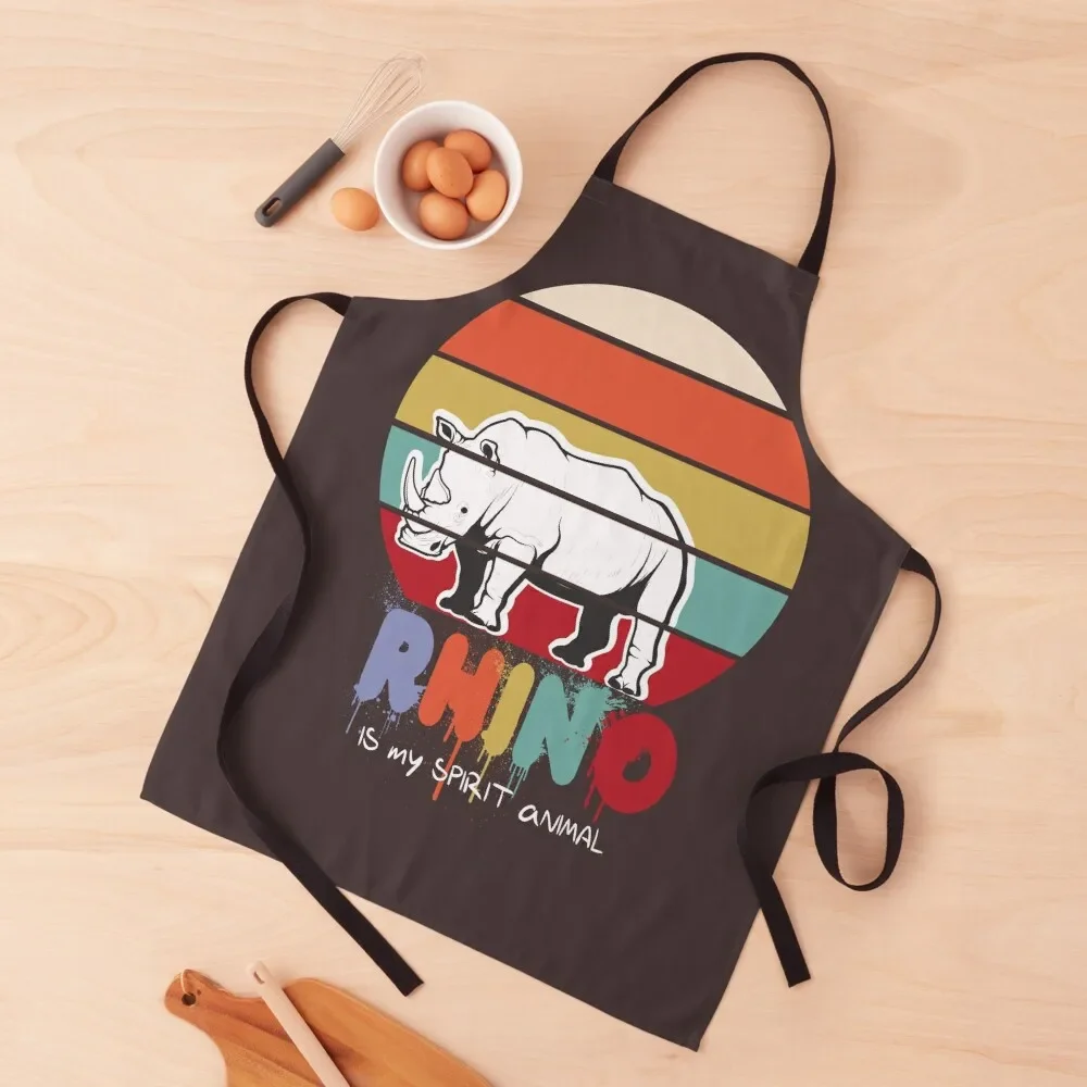 Rhino Is My Spirit Animal - World Rhino Day Classic Apron Chef Uniform For Men kitchen utensil Apron