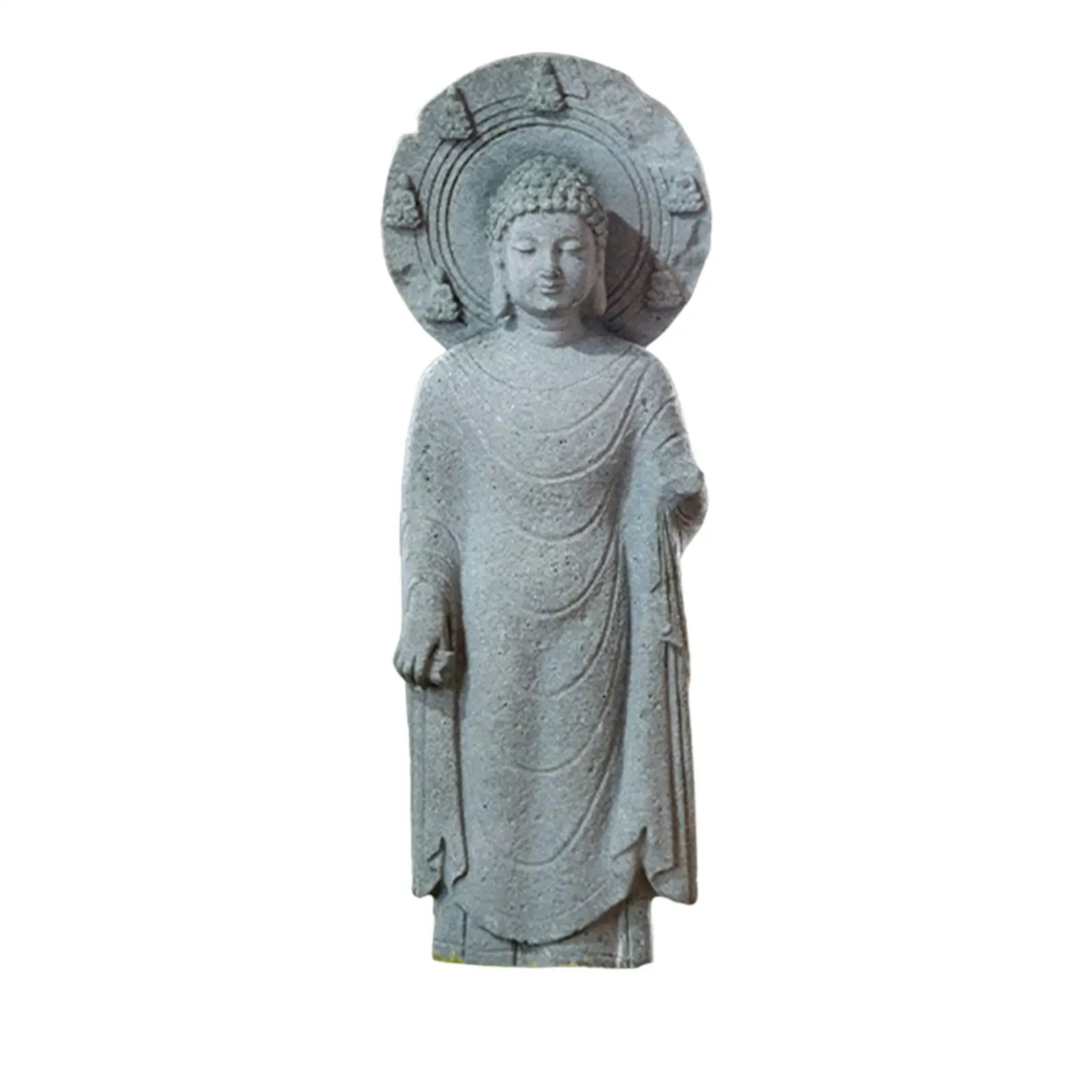 Meditating Buddha Garden Statue Resin Figurine for Aquarium Indoor Decor Outdoor Yard Art
