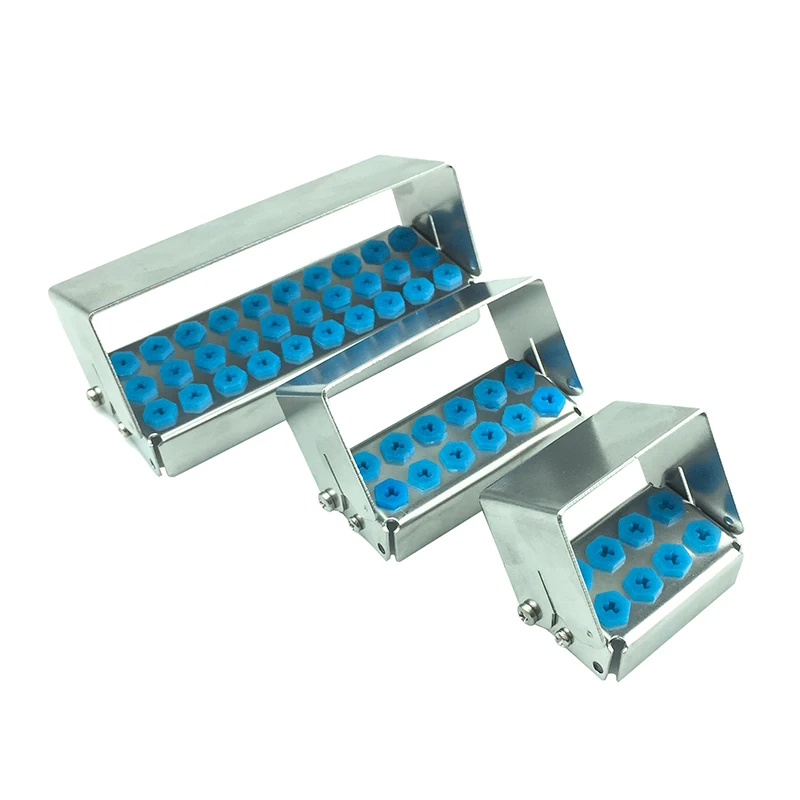 Dental Bone Lower Speed Burs Placer Sterilization Rack Autoclavable Dental Disinfection Bur Holder Stander