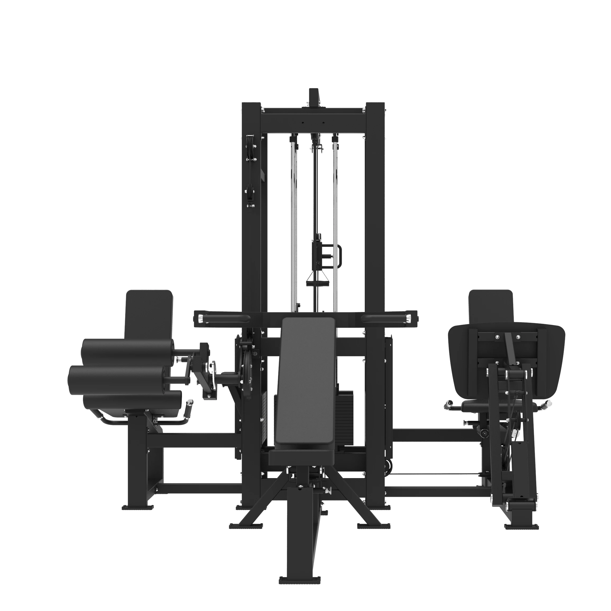 Multifunctionele 4-station beenpers krulverlenging borst oefenmachine