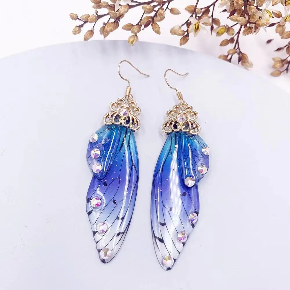 

Butterfly Wing Earrings Luxury Women 18k Gold Plated Summer Funky Butterfly Earring