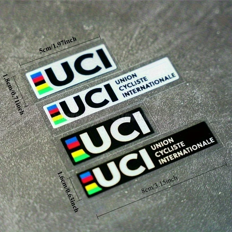6 أوراق/قطعة، ملصقات دراجات UCI وملصقات زخرفية - مناسبة لدراجات الطرق والدراجات النارية والسيارات - تصميم هوائي،