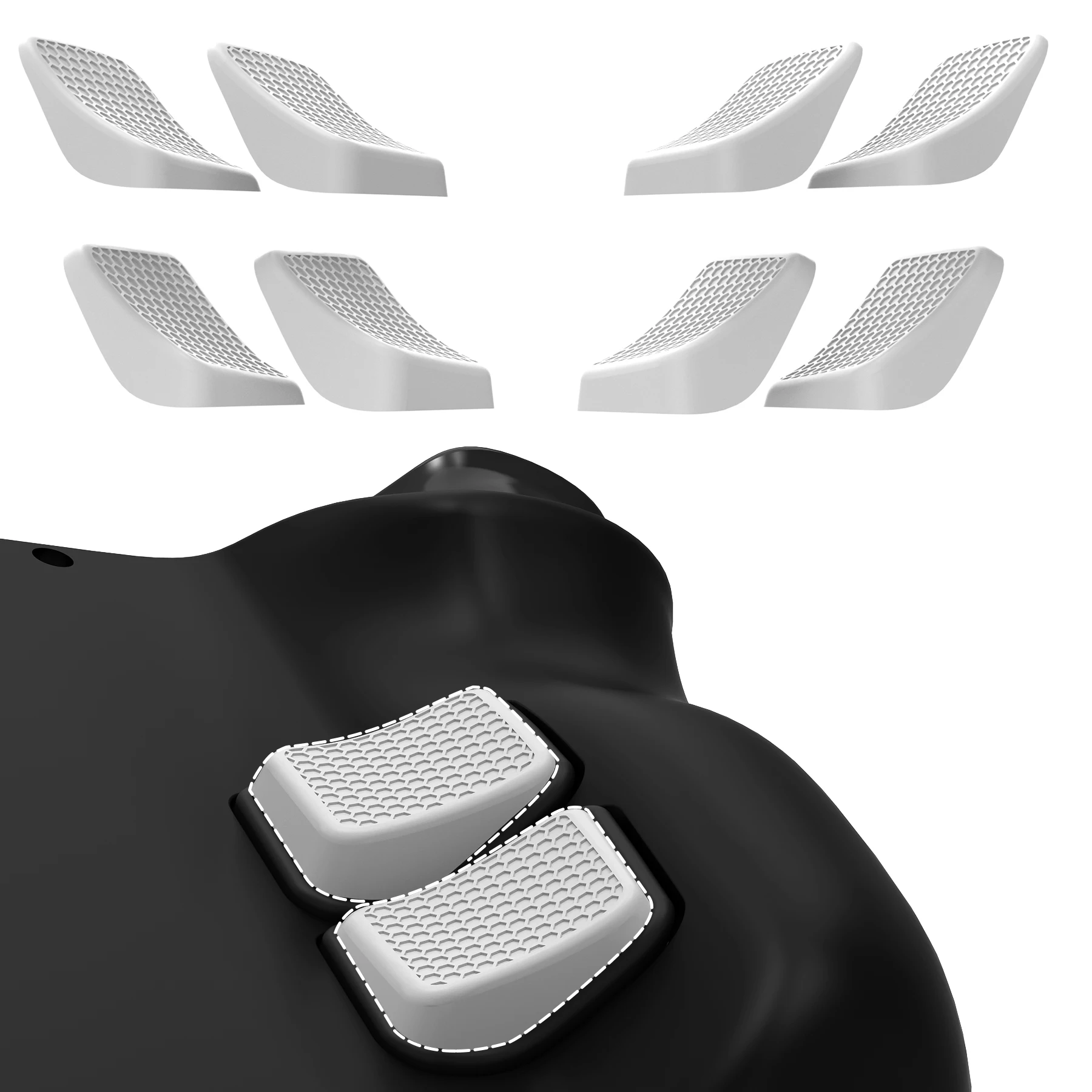 

Набор ручек для задней кнопки PlayVital для Steam Deck LCD/OLED, комплект противоскользящей крышки для кнопок с 2 вариантами толщины — серый