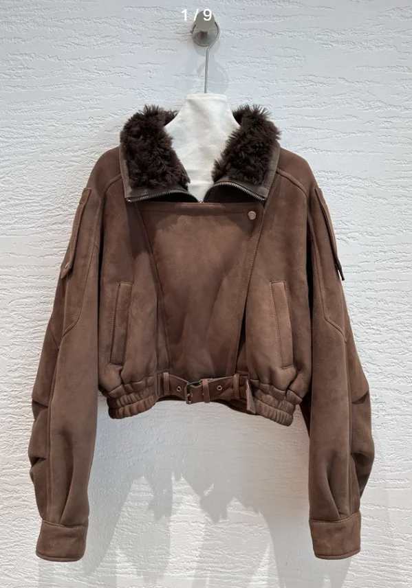 Luxurious and Sophisticated Faux Suede & Shearling Jacket – New Autumn/Winter CollectionNO.39