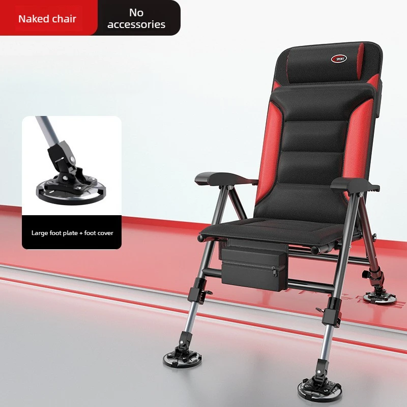 

All Terrain Fishing Chair, Reclining Foldable Adjustable Height Seat, Large Size Comfortable Multi-Functional Fishing Stool