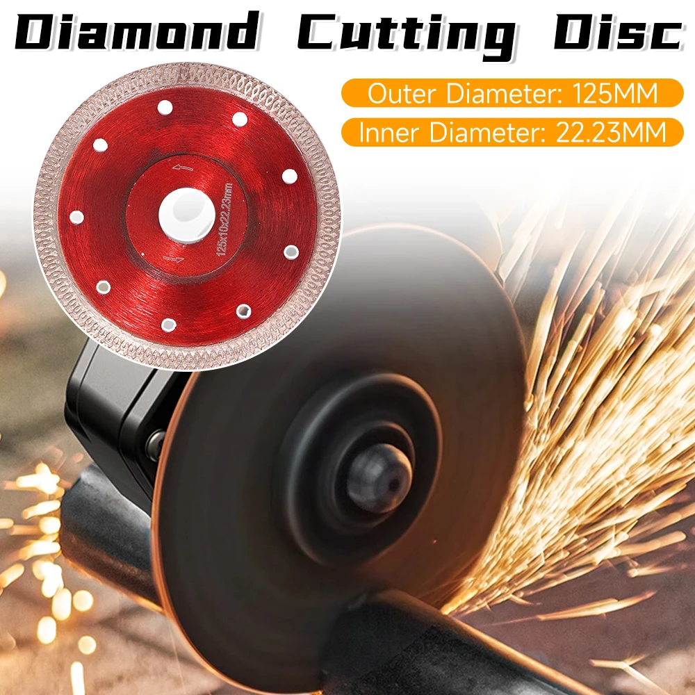 

1 шт. 125 мм алмазный отрезной диск Superthin сетчатое лезвие для плитки, мрамора, камня, угловая шлифовальная машина, циркулярная пила, диск для резки плитки