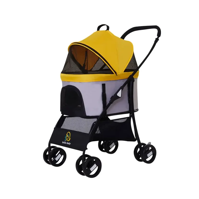 Luxury Trolley Pet Carrier Outdoor Dog Stroller Foldable Pet Stroller for Cat Dog