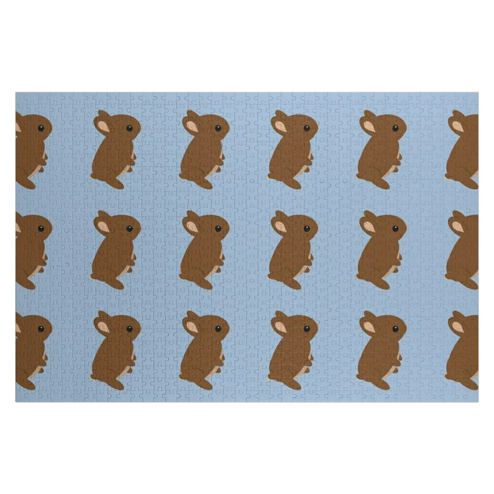 

Деревянный пазл с фотографией на заказ: маленький коричневый кролик, персонализированный подарок для взрослых