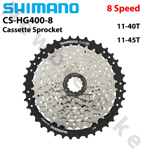 Imagen 2 del producto Piñón SHIMANO CS-HG400-8 de 8 Velocidades para Bicicleta de Montaña MTB, Cassette HG SPLINE 11-40T 11-45T, Piezas Originales para Bicicleta