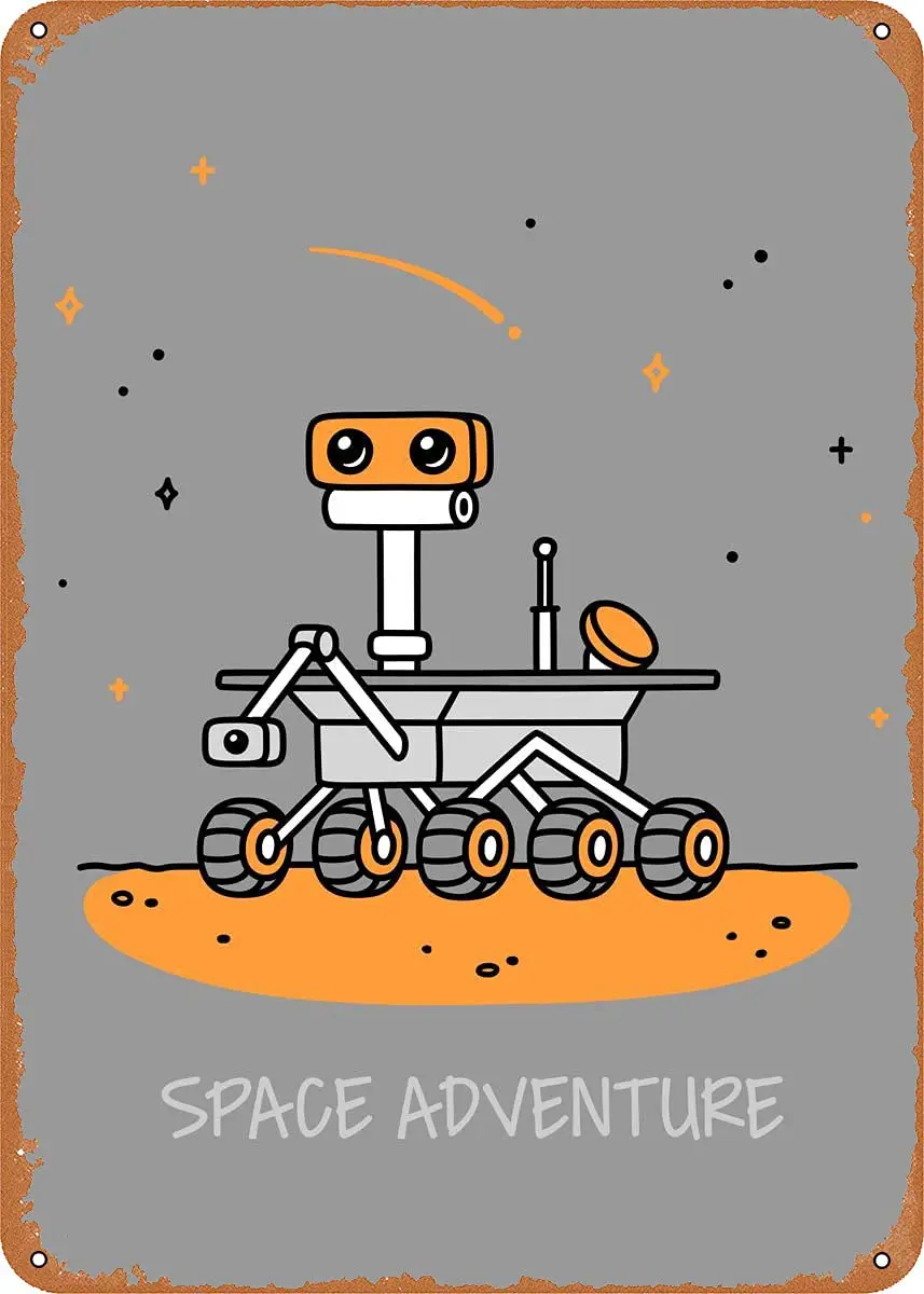 Rover – panneau métallique en étain pour Exploration spatiale, décor mural rétro, impression artistique Vintage, grand cadeau pour les Fans de l'espace