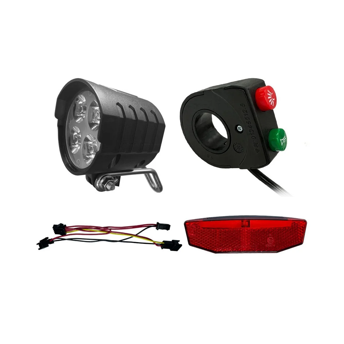 Ebike DK11 with QD168 Frontlight DR001 Taillight Warning Light Turn