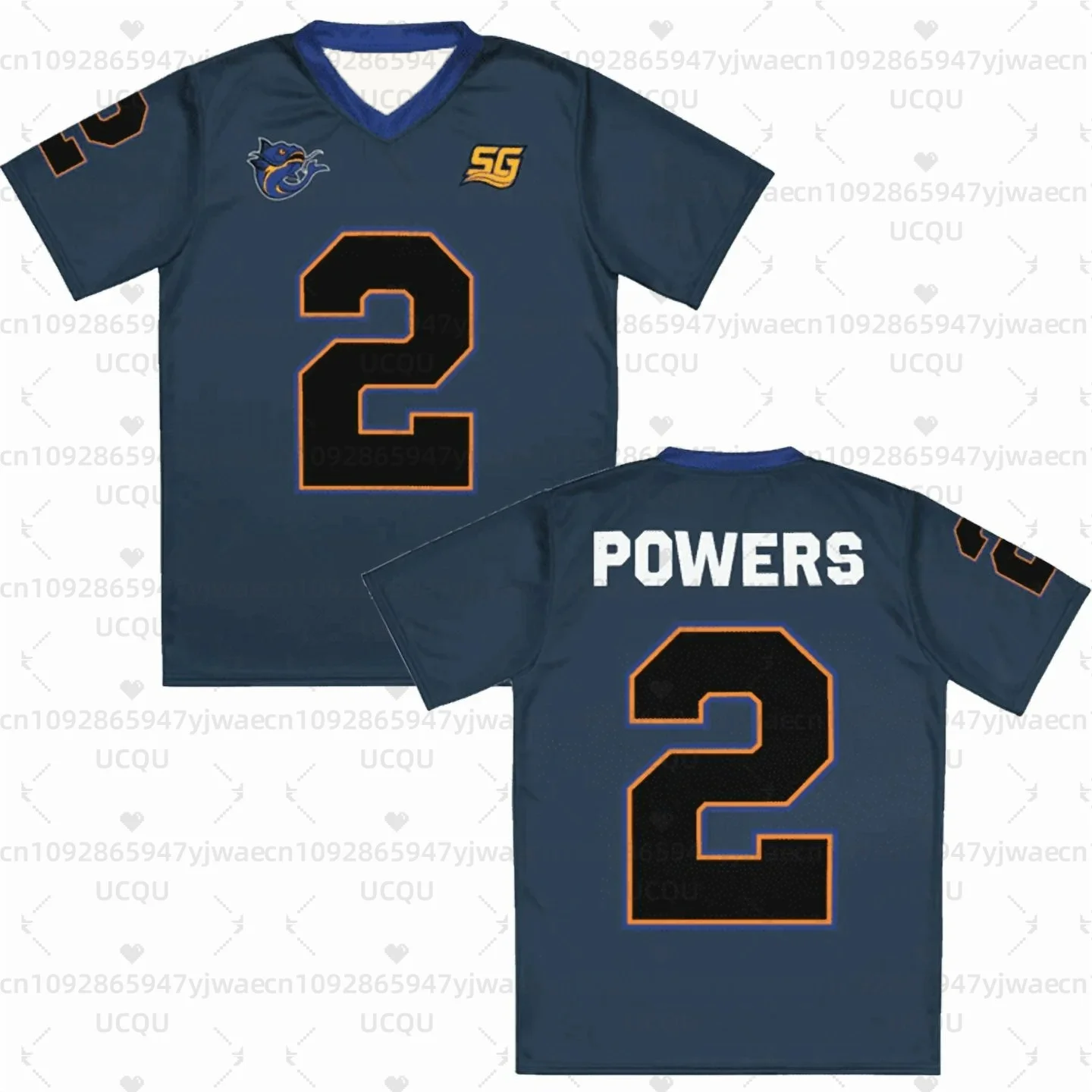 تشاد باورز جنوب جورجيا لكرة القدم جيرسي تي شيرت الخامس الرقبة قصيرة الأكمام ملابس رياضية المحملة النساء الرجال في الهواء الطلق ملابس الشارع الشهير #2