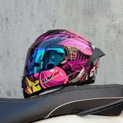 four seasons Motorcycle Helmet  four seasons LVS  Professional racing dual lens safety helmet motorcycle full face protector,
