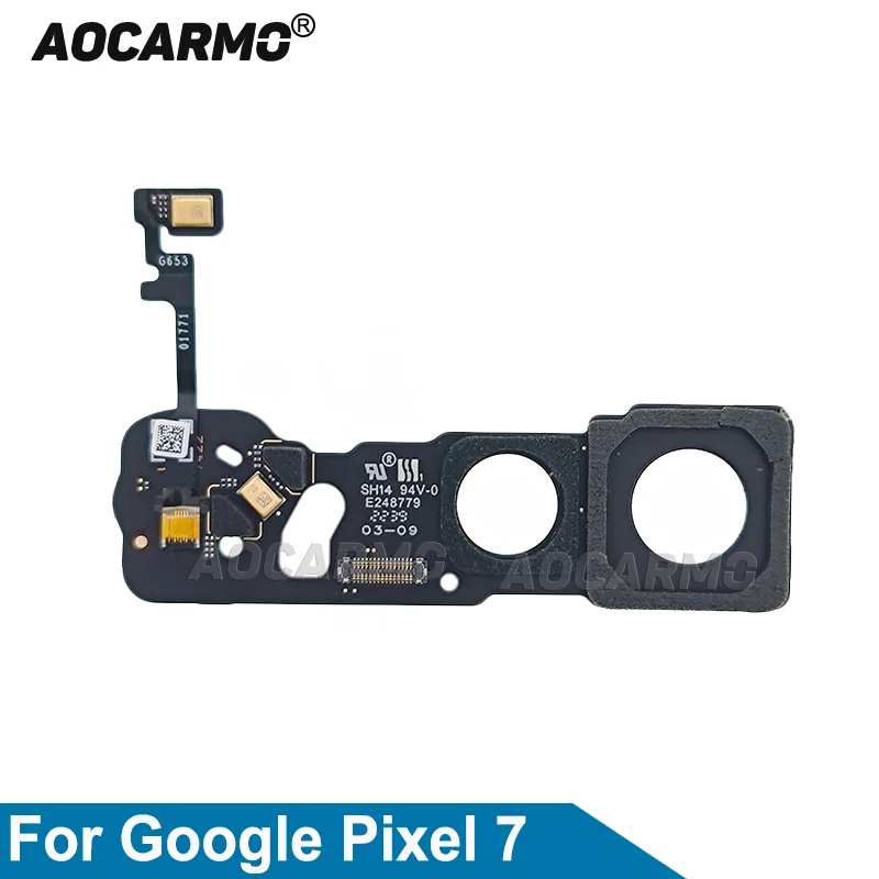 Aocarmo For Google Pixel 7 Flash Light Sensor With Top Noise Reduction Microphone Board Flex Cable Repair Replacement Part