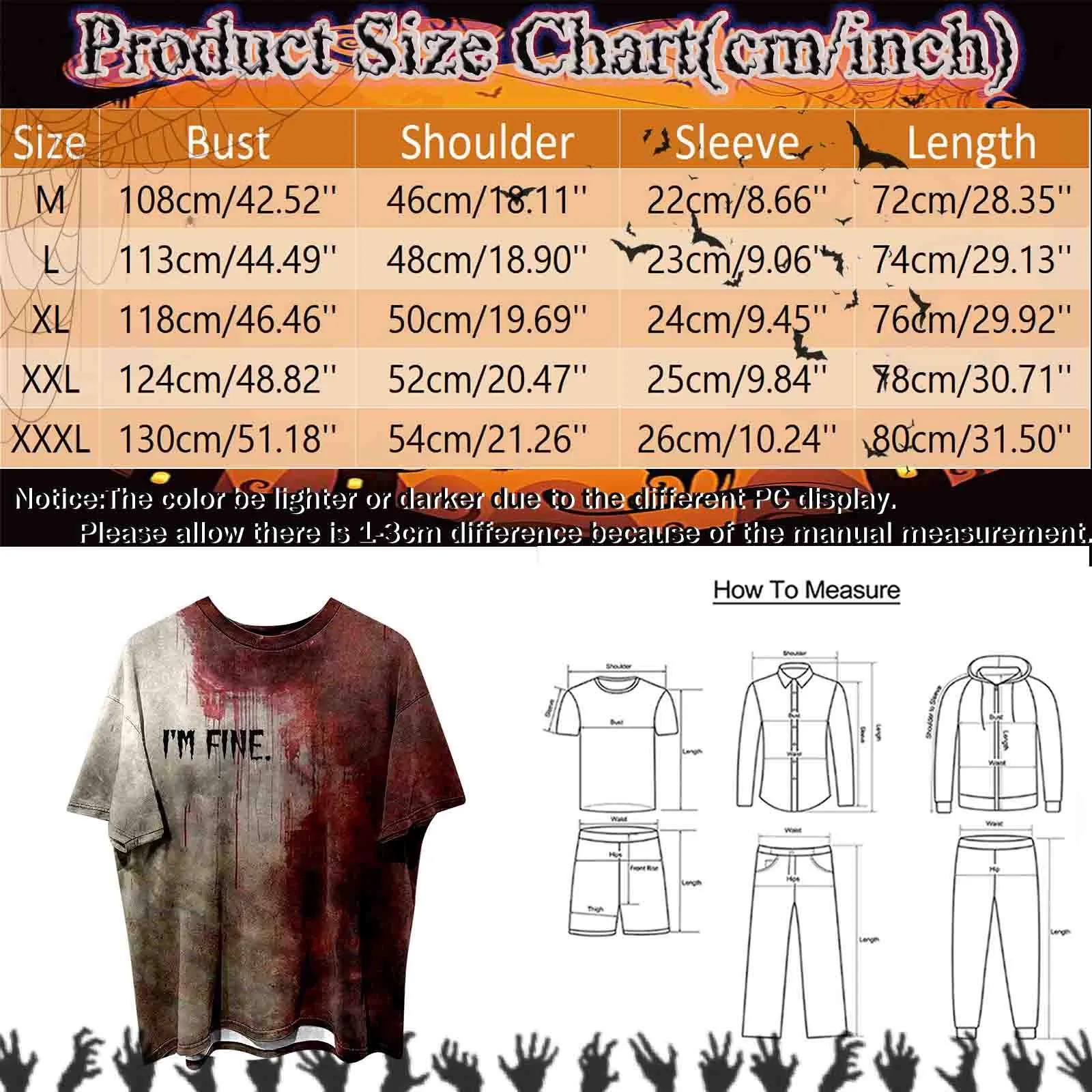 Summer Fake Blood 3D Print T-Shirts Streetwear Men Funny Fashion Harajuku Casual Oversized O-Neck T Shirt Tees Tops Clothing