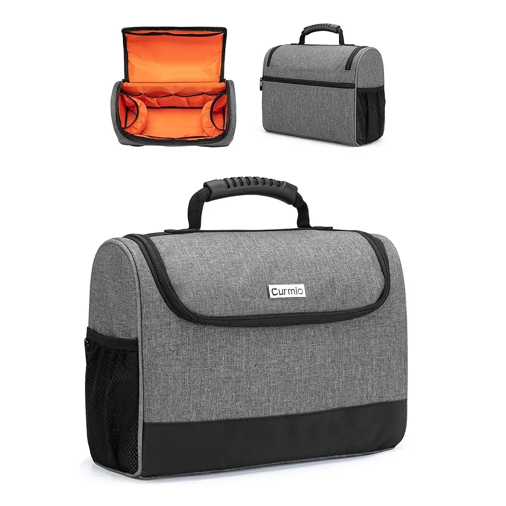 

Bartender Kit Bag, Portable Travel Carrying Bag With Rubber Handle For Bar Tools Set, For Home Indoor Outdoor Patio Party, Gray