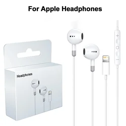 Écouteurs Bluetooth filaires d'origine Apple, oreillettes intra-auriculaires stéréo 3.5mm, pour iPhone 14 13 12 11 Pro Max SE X 7 8 Plus