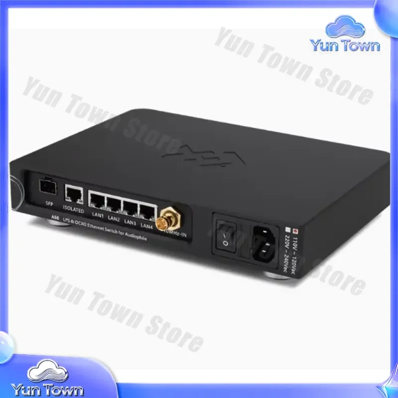 LHY Audio AS6 improved SW6-SFP 6 Port Hifi Audio Ethernet Switch Network Switch DC Powered with SC Cut OCXO for Audiophile