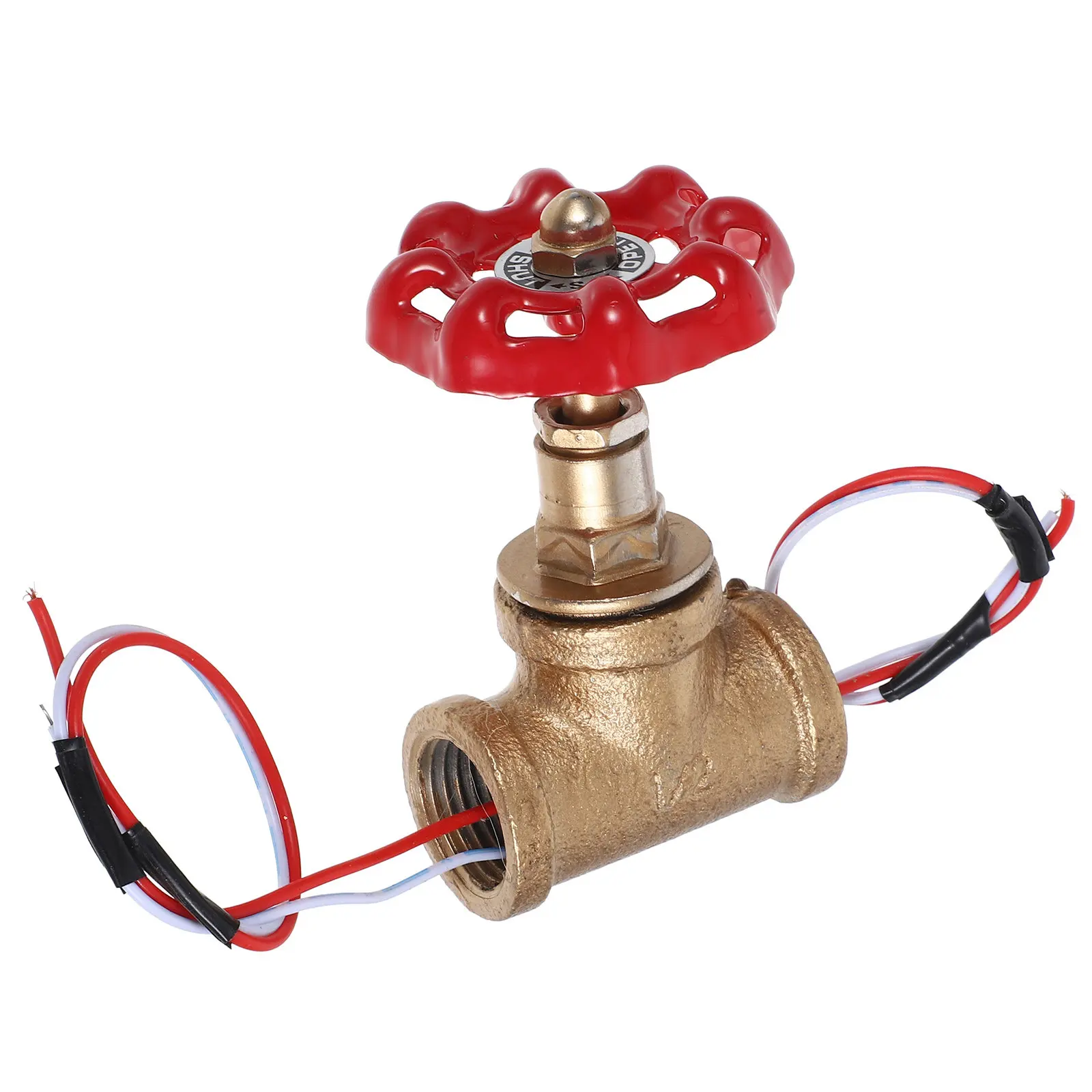 Stop Valve Light Switch Vintage Iron Valve for Water Pipe Lamps Steampunk Style Table Lamp Red Wire White Wire Home Shop