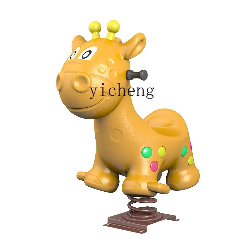 

Tqh Kindergarten Outdoor Park Community Children Spring Rocking Horse the Hokey Pokey Toys Outdoor Amusement