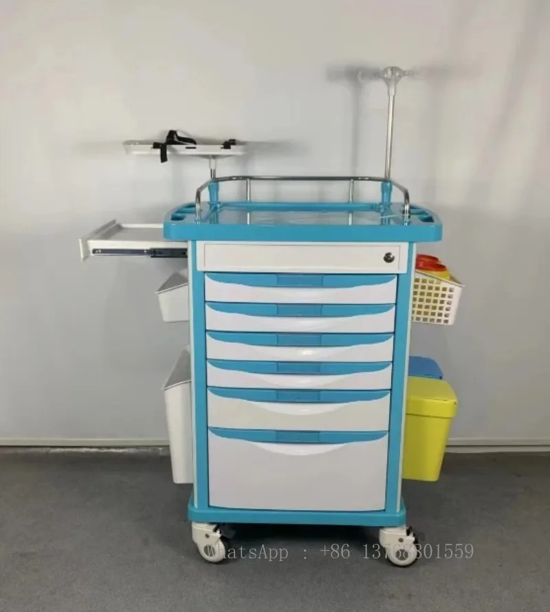 Hospital ABS Medical Emergency Trolley Hospital Drug Cart