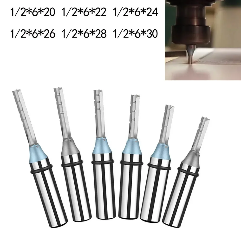 Trimming Slot Bits 3 Flutes 1/2 * 6 * 20 1/2 * 6 * 22 1/2 * 6 * 24 1/2 * 6 * 26 Three-edged 1pc Cutting Straight