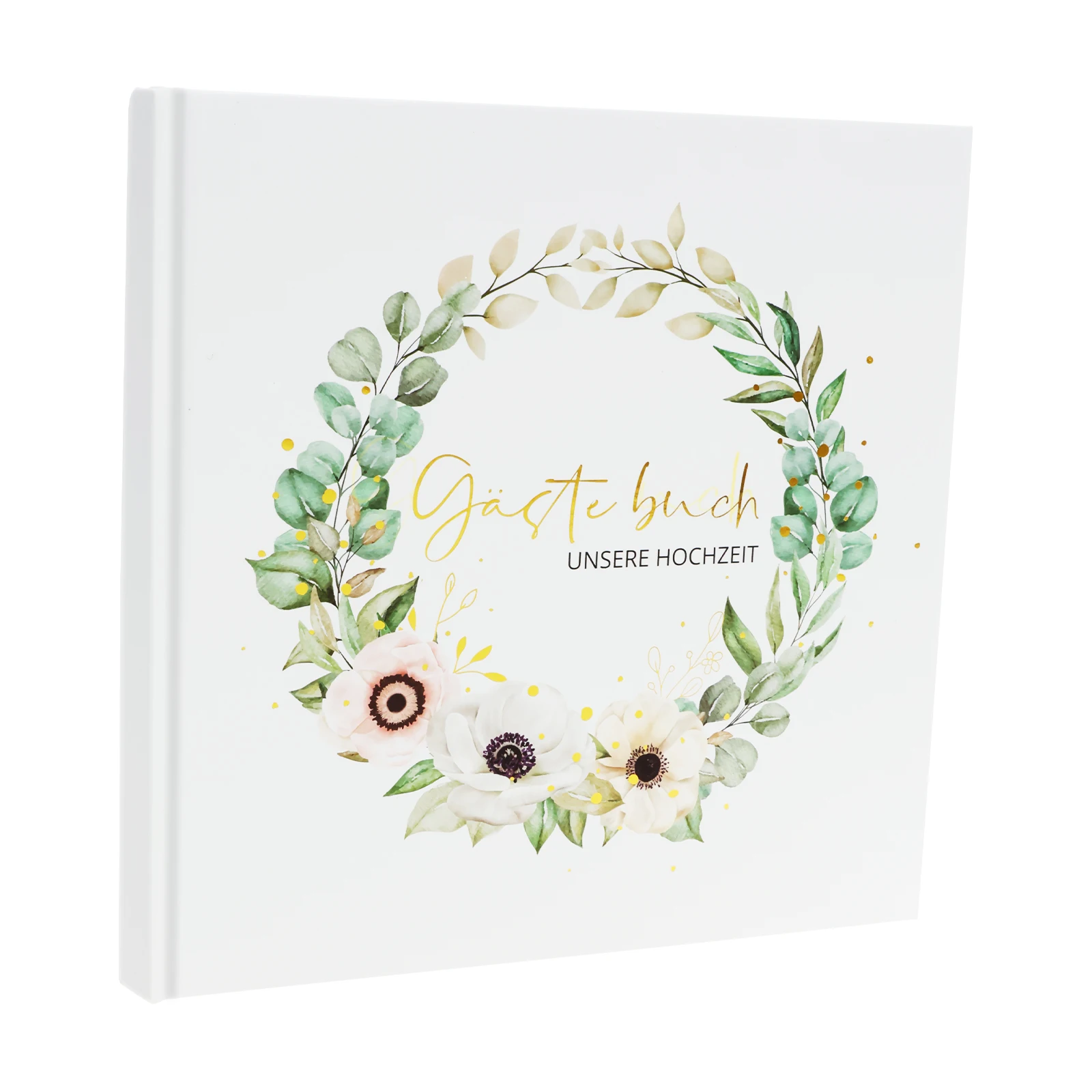 Hochzeits-Gästebuch, 120 Seiten, elegantes Blumenmuster, Hochzeitsschild, personalisiertes Gäste-Signaturalbum für Party-Empfang