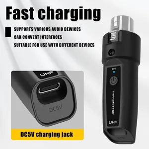 Wireless microphone transmitter system, XLR UHF adapter, dynamic guitar audio mixer, PA system 8 Main Sales Wireless Return - №8