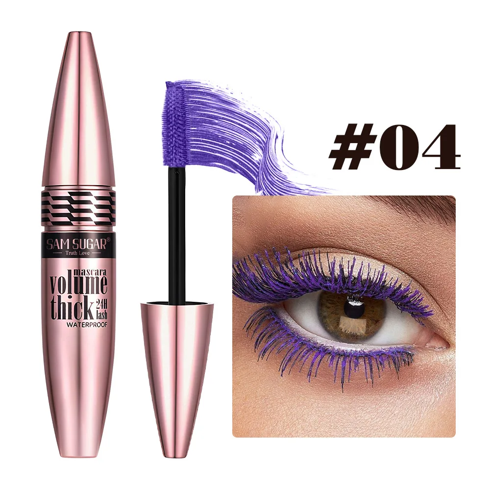 4 color waterproof, long-lasting, non-smudging mascara with long-lasting hold and non-clumping, thick, curling mascara