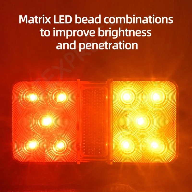 [G]12V-80VLED Rear Tail Light Trailer Light Universal 10Leds Stop Brake Light Turn Signal Indicator Lamp For Caravan Van Boat