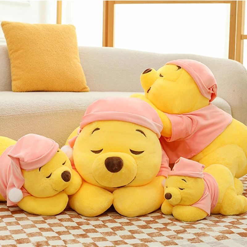 ดิสนีย์วินนี่เดอะพูห์ตุ๊กตาผ้ากำมะหยี่ 35 ซม. น่ารักนอนลงหมอนตุ๊กตาตกแต่งบ้านวันเกิดวันวาเลนไทน์คริสต์มาสของขวัญปีใหม่