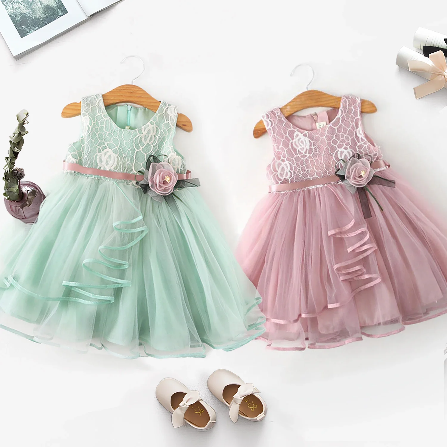 Toddler Girls Summer Dress Birthday Party Tutu Princess Dress Baby Girl Clothes Cute Casual Wear Kids Dresses for Girls 2-6 Yrs