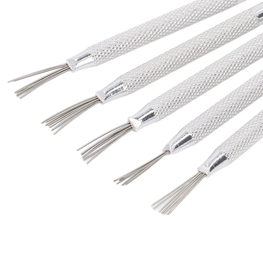 5pcs Aluminum Clay Needle Tools Feather Wire Texture Polymer Clay Tools Texturing Tools Silver Ceramic Tools Clay Scoring Tools
