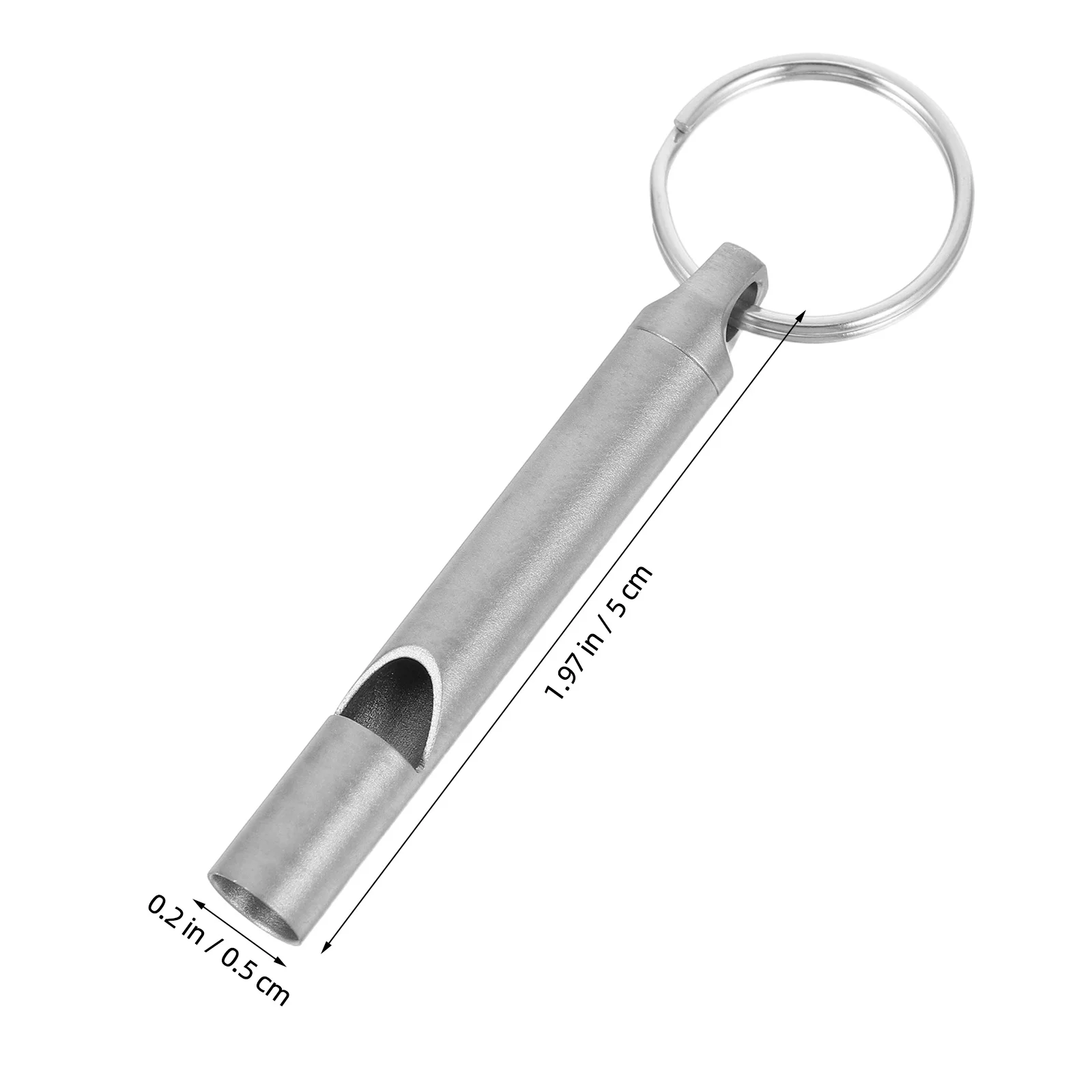 Segnalazione di sopravvivenza con fischio esterno di emergenza in lega di titanio forte per campeggio, escursionismo, addestramento per animali domestici, controllo silenzioso dei cani