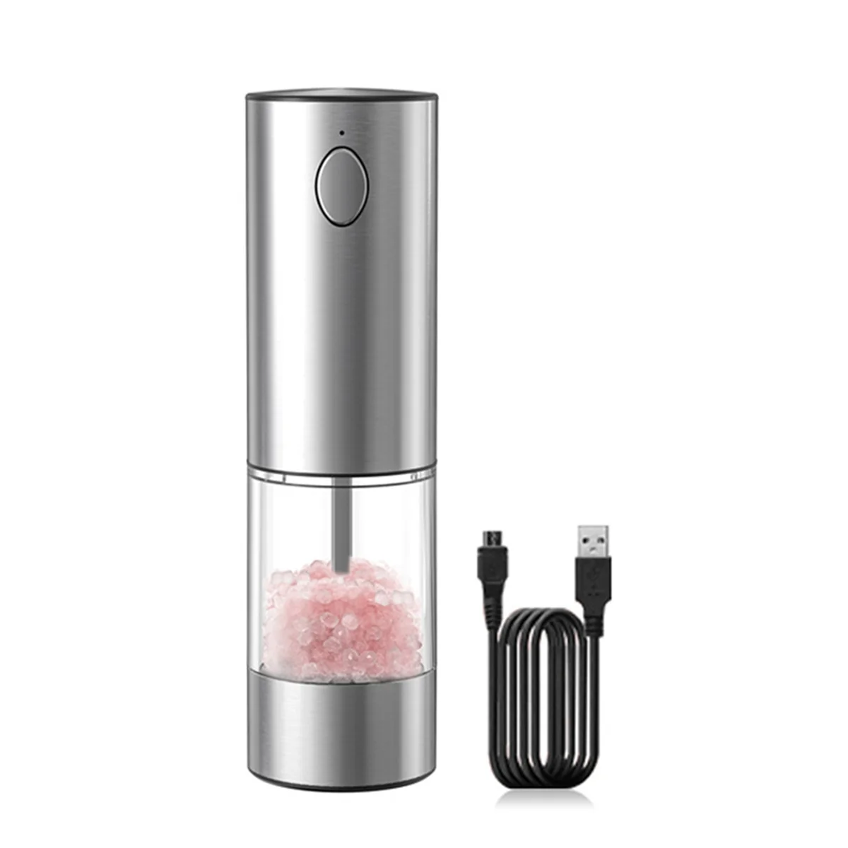 

Electric Salt and Pepper Grinder Rechargeable Automatic Pepper Mill with Adjustable Coarsenes with LED Light-B