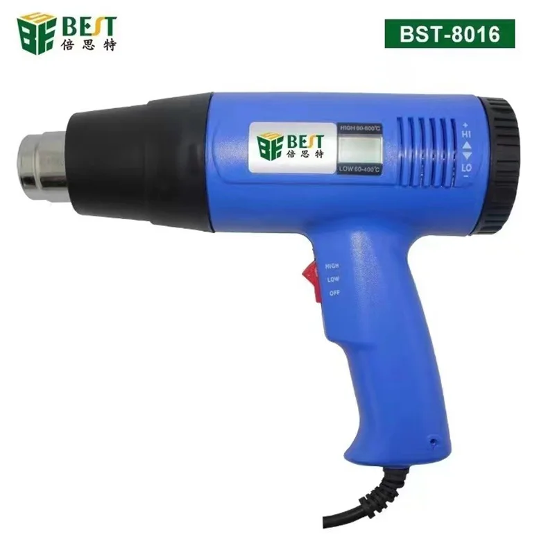 BST 8016 1600W Handheld high-Power Lead-Free Film Blowing Gun Adjustable Constant Temperature Digital Display Hot Air Gun