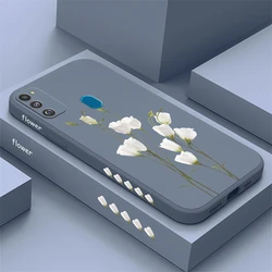 For Samsung Galaxy M51 M31 M32 Case Cover Luxury Flower Soft Silicone Phone Back Cover For Samsung M14 M21 M53 M33 Liquid Cases