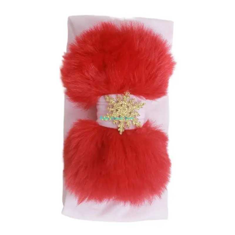 

K92D Snowflake bowknot Baby Headband Elastic Hair Band Newborns Hairband Trendy Headdress Accessory for Newborns & Toddlers