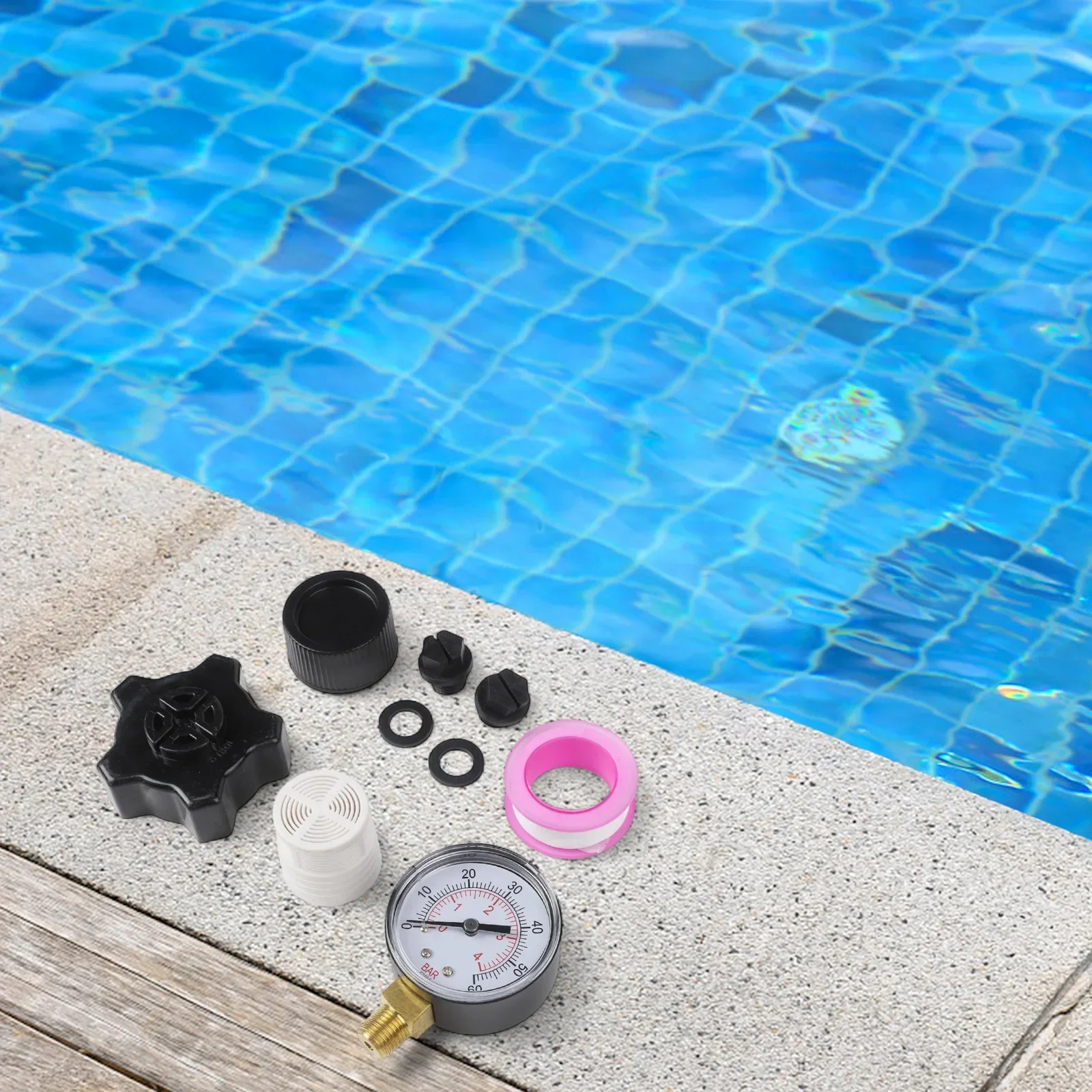 Drain Cap Set Pool Pump Kit Leak-proof Gasket Rugged Construction User-friendly Design 10*10*10cm Pool Maintenance