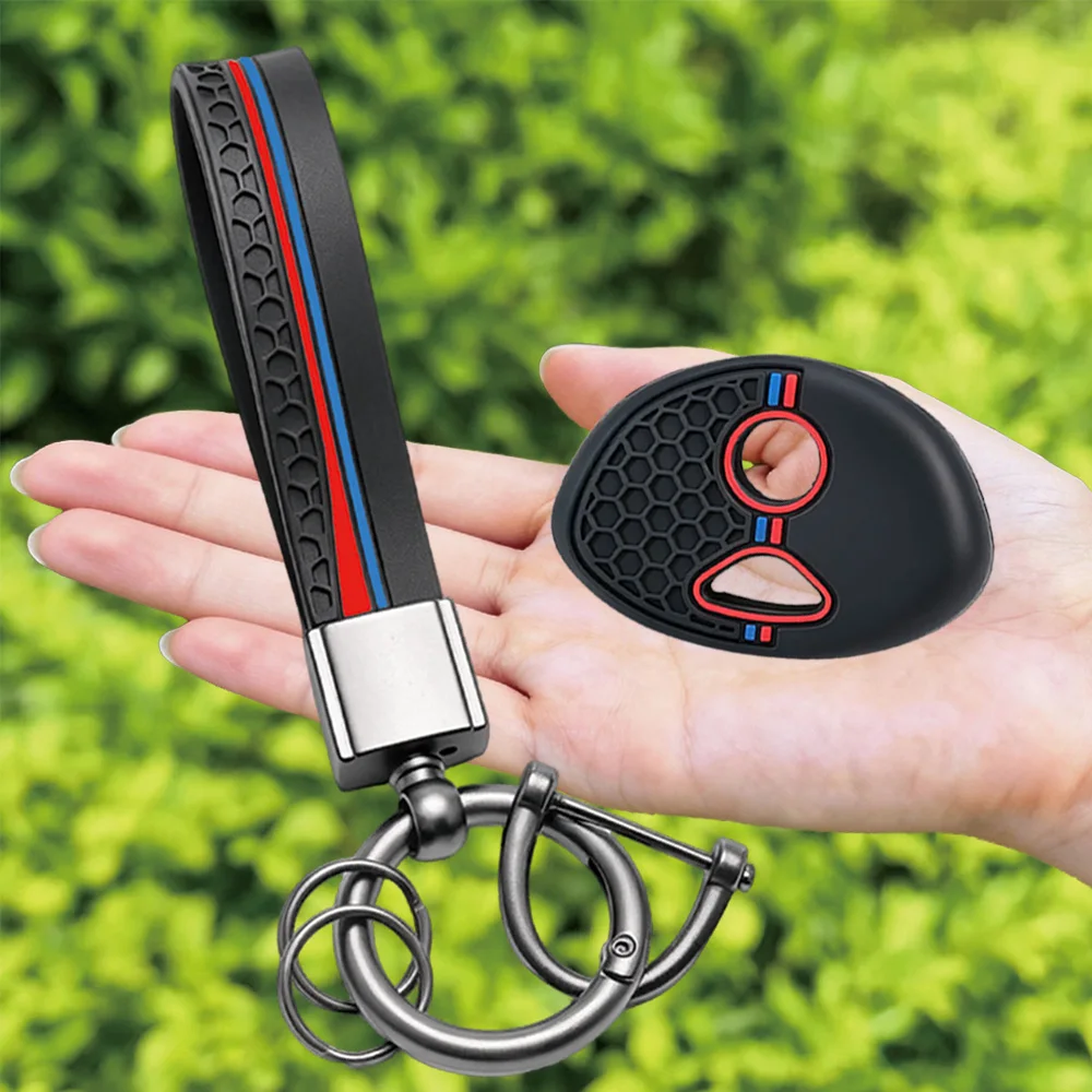 For BMW K1200R K1200S R1200RT K1300R K1300S S1000RR F650GS F800GS F800ST Silicone Motorcycle Keyring Key Chain Cover Case Shell