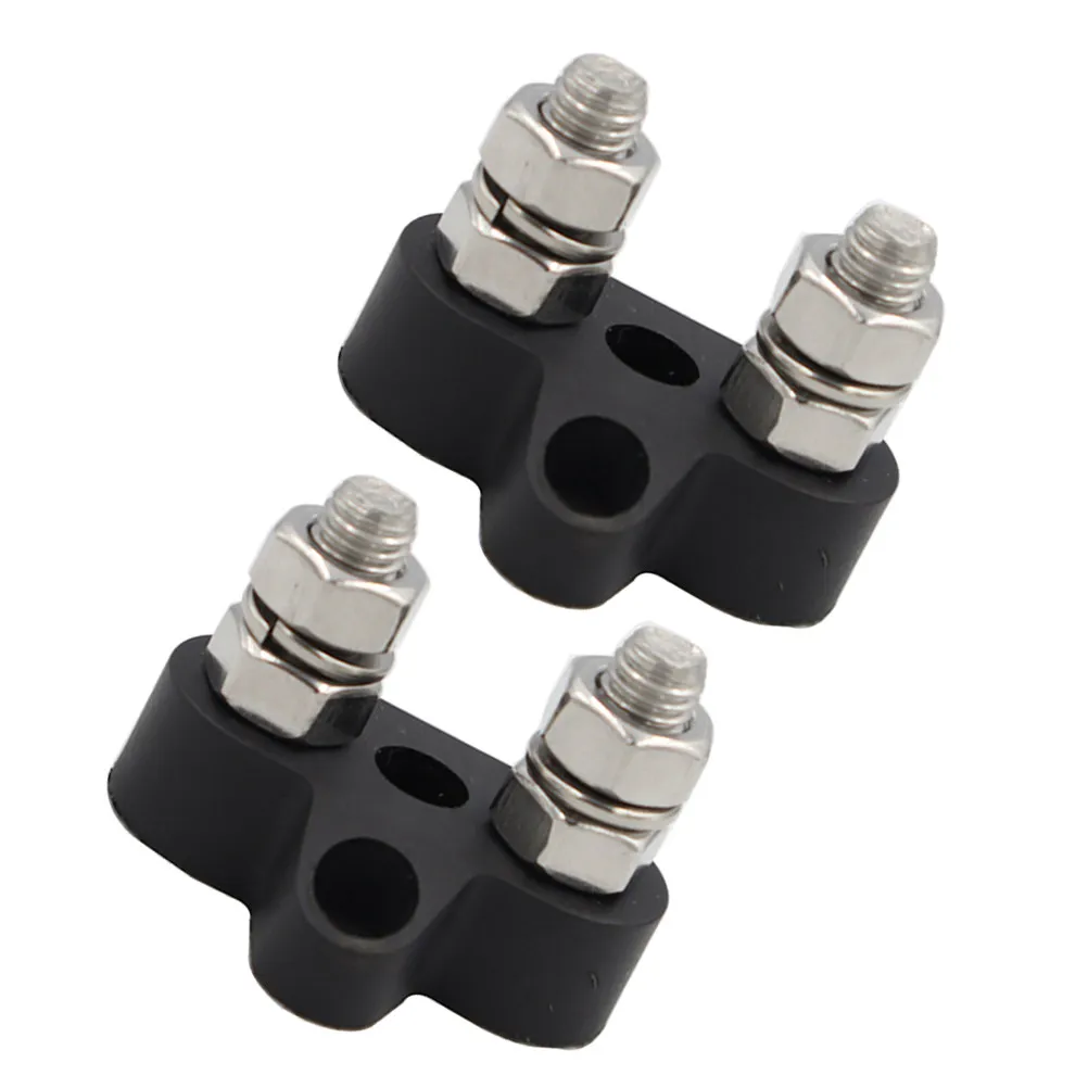 

2Pcs Battery Terminal Bus Bar Stainless Steel Heavy Duty Terminal Block for 48V Car Rv Boat Power Distribution Electrical